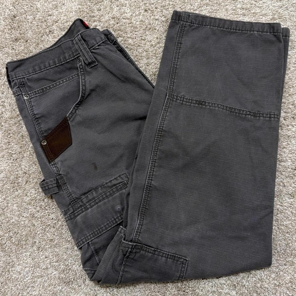 Vintage Wrangler Workwear Utility Cargo Pants | Thick Gray Cotton‎ | 32x30